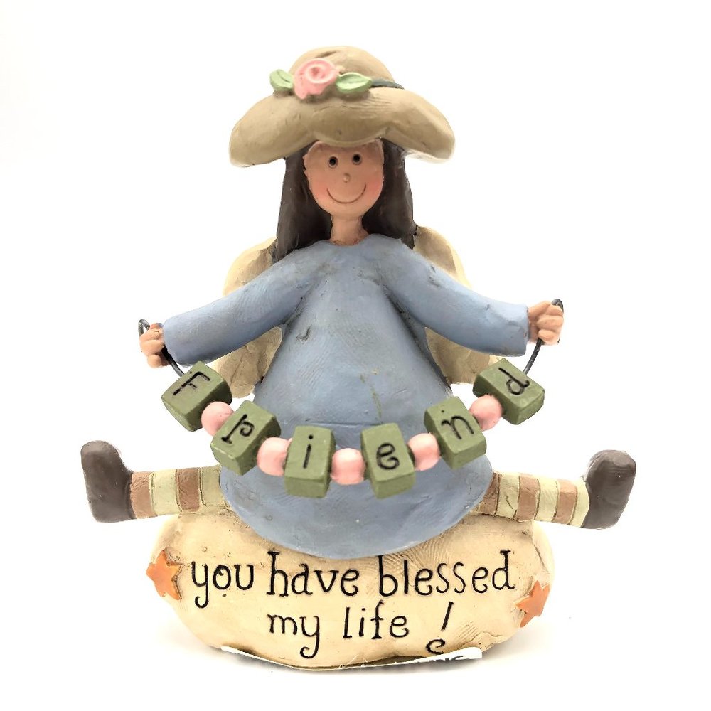 NWT Suzi Skoglund Blossom Bucket Friend You Have Blessed My Life Garden Angel